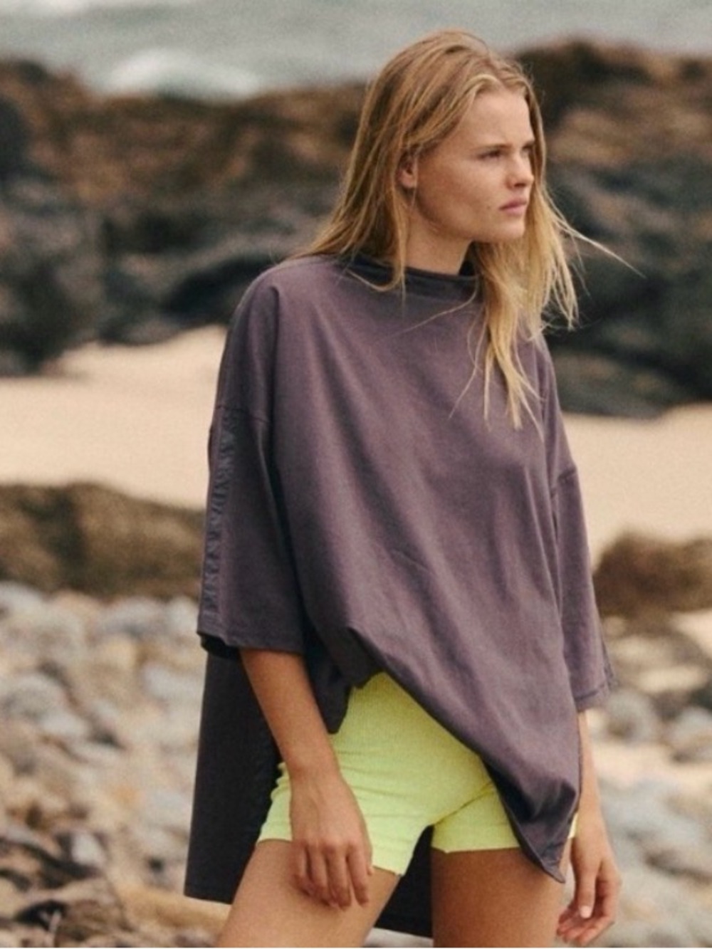 Free People Throw Over Tunic. NWT. Gunmetal - Picture 4 of 4